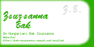 zsuzsanna bak business card